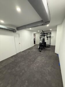 Interior Painting and Finished basement remodel with recessed lighting in Massachusetts