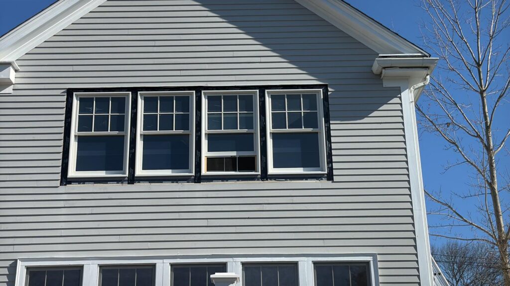 Exterior windows before trim installation